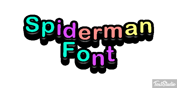 Spiderman Font Effet de texte