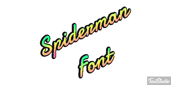 Spiderman Font Effet de texte