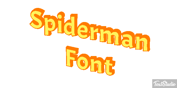 Spiderman Font Effet de texte
