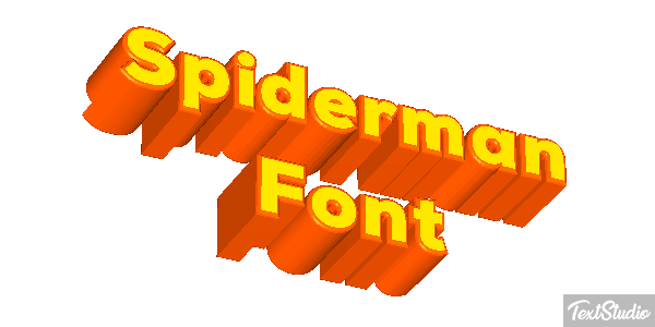 Spiderman Font Effet de texte