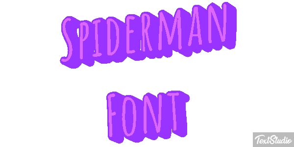 Spiderman Font Effet de texte