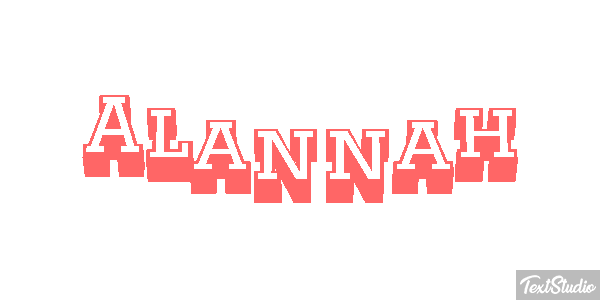 Alannah Text effect