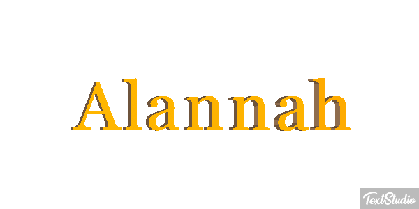 Alannah Text effect
