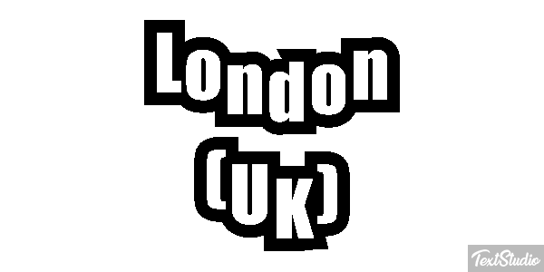 London (UK) Effetto testo
