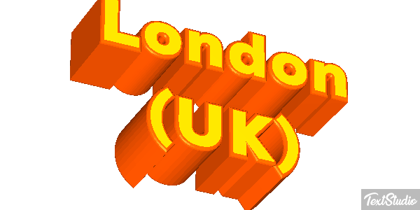 London (UK) Effetto testo
