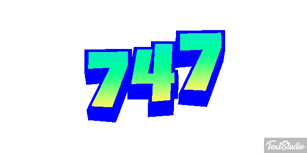 747 Efekt tekstowy