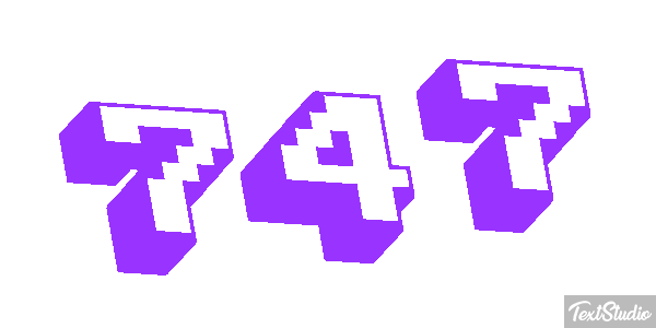 747 Efekt tekstowy