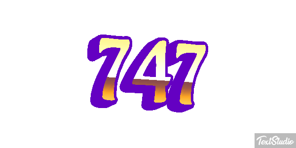 747 Efekt tekstowy
