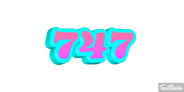 747 Efekt tekstowy