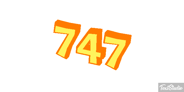 747 Efekt tekstowy