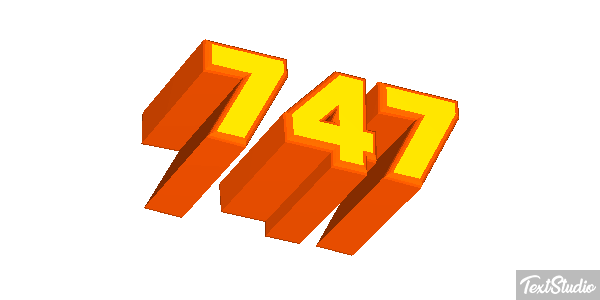 747 Efekt tekstowy