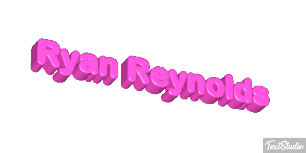 Ryan Reynolds Efeito do texto
