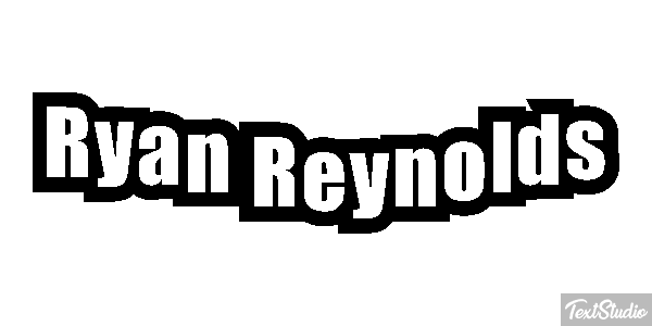 Ryan Reynolds Efeito do texto