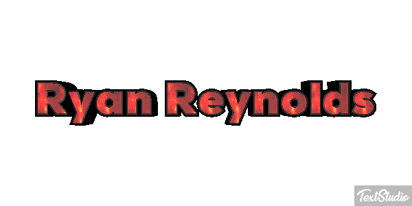 Ryan Reynolds Efeito do texto