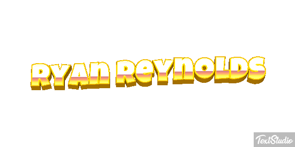 Ryan Reynolds Efeito do texto