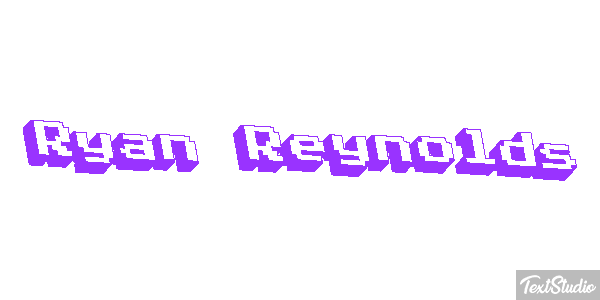 Ryan Reynolds Efeito do texto