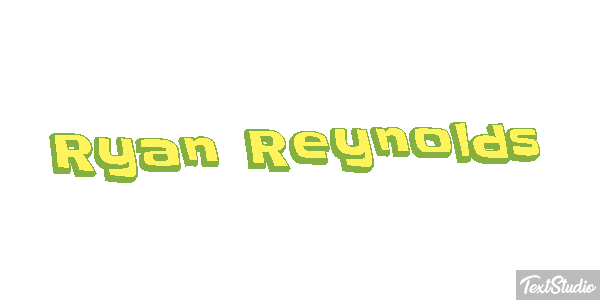 Ryan Reynolds Efeito do texto
