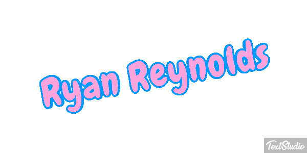Ryan Reynolds Efeito do texto