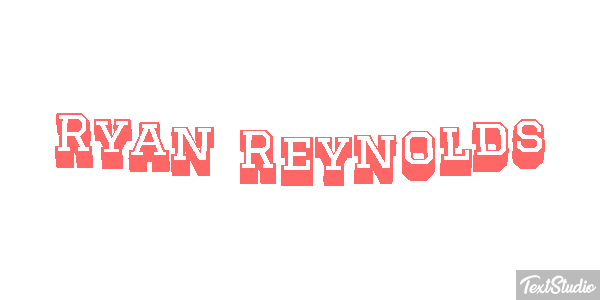 Ryan Reynolds Efeito do texto