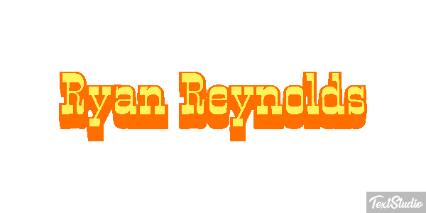 Ryan Reynolds Efeito do texto