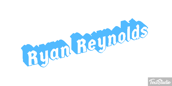 Ryan Reynolds Efeito do texto