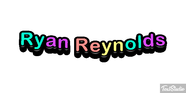 Ryan Reynolds Efeito do texto