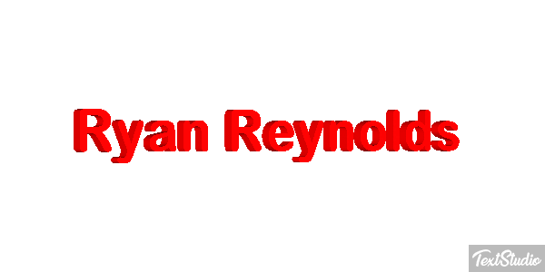 Ryan Reynolds Efeito do texto