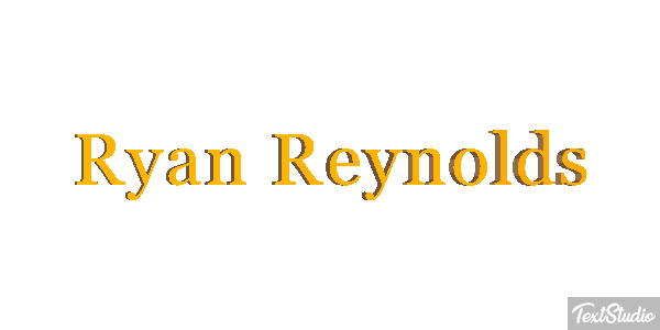 Ryan Reynolds Efeito do texto