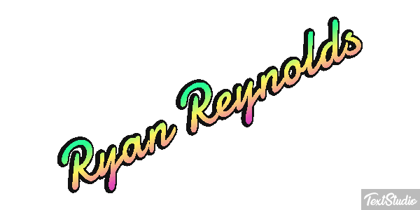 Ryan Reynolds Efeito do texto