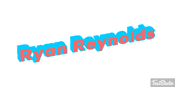 Ryan Reynolds Efeito do texto