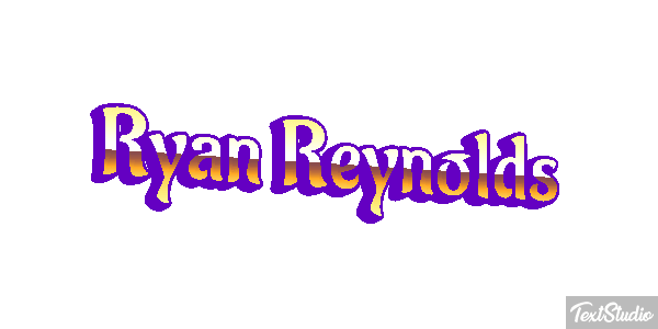 Ryan Reynolds Efeito do texto
