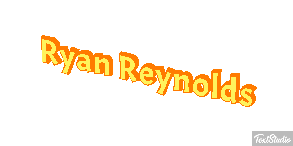 Ryan Reynolds Efeito do texto