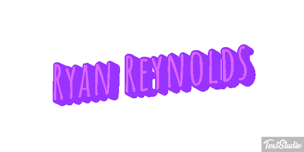 Ryan Reynolds Efeito do texto