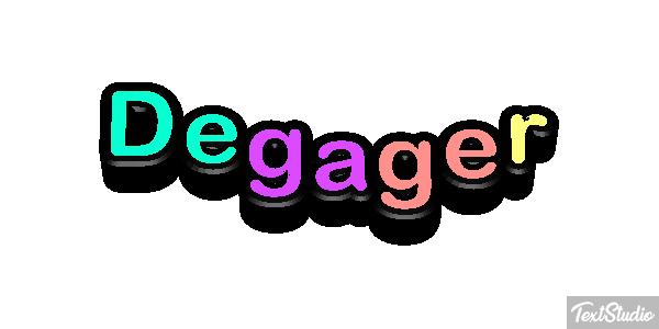 Dégager Text effect