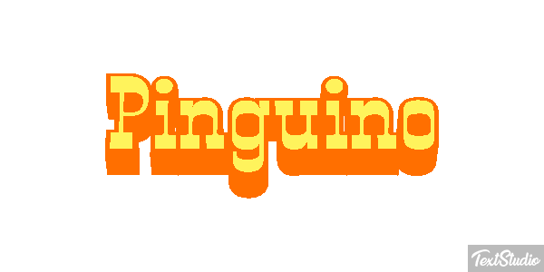Pingüino Текстовый эффект