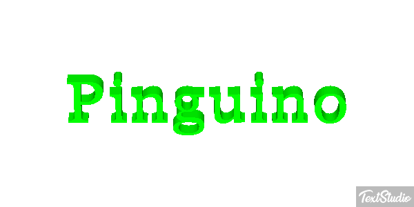 Pingüino Текстовый эффект
