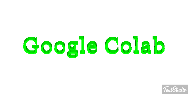 Google Colab Text effect