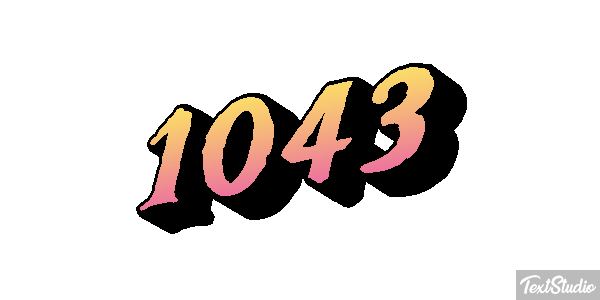 1043 Tekst effect