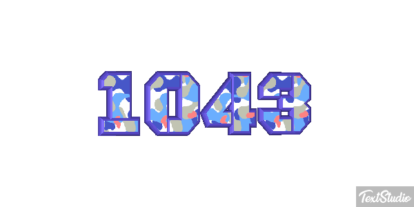 1043 Tekst effect