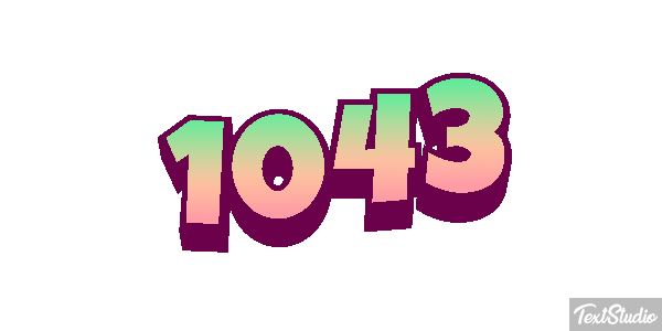 1043 Tekst effect