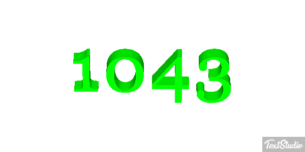 1043 Tekst effect