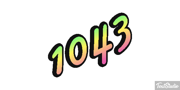 1043 Tekst effect