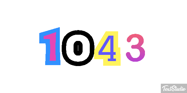 1043 Tekst effect