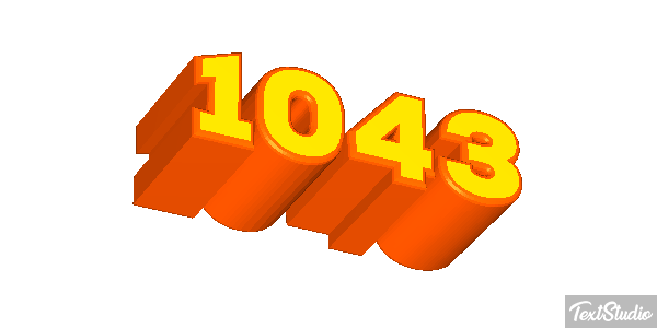 1043 Tekst effect