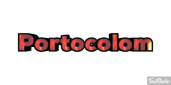 Portocolom Efecto de texto