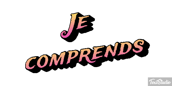 Je comprends Effet de texte