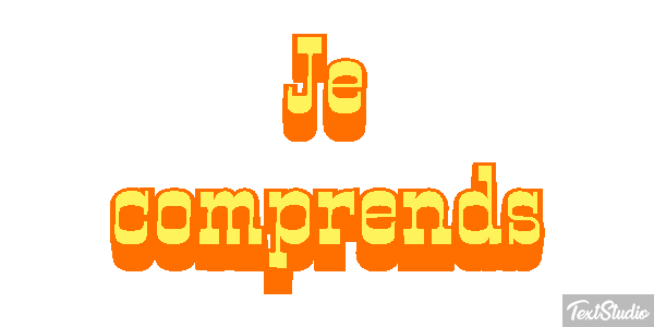 Je comprends Effet de texte