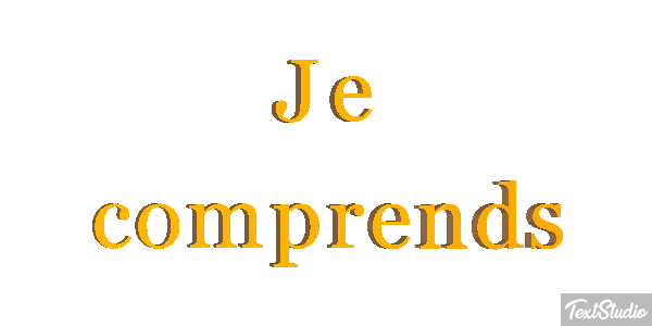 Je comprends Effet de texte