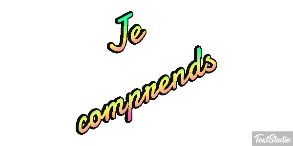 Je comprends Effet de texte