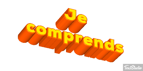 Je comprends Effet de texte